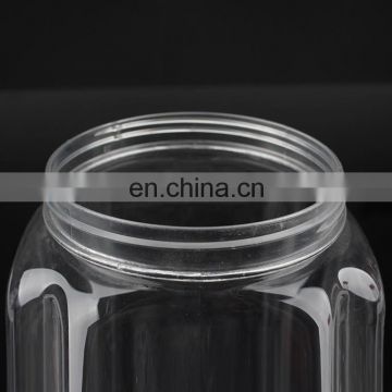 High quality transparent PET plastic candy retail packaging jar for candy storing