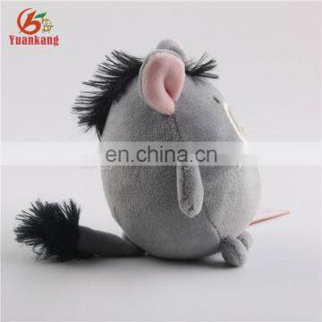 Factory Mini Custom Cute Stuffed Animals Plush Donkey Keychains Cheap Wholesale