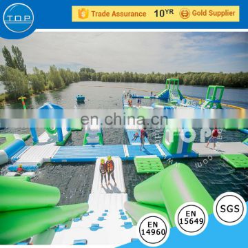 2018 Water Park Design Build, Open Water Inflatable Water Park Games For Adults With EN15649 Certification