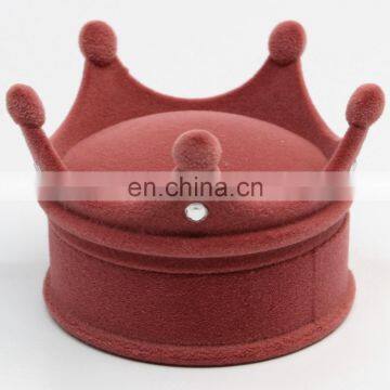 Earring Ring and necklace storage velvet Crown Shape jewelry gift Box