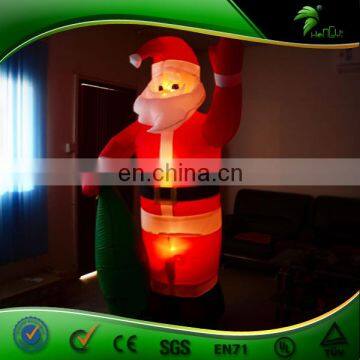 Popular Inflatable LED Santa Claus With Gift Bag, Small Indoor or Outdoor Decoration Santa