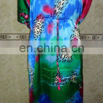 Printed Satin Kaftan