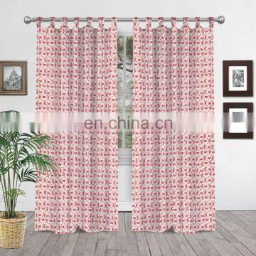 Indian Handmade Hand-Block Printed Curtains Decor Art Window Usable Home Balcony Sheer Curtains