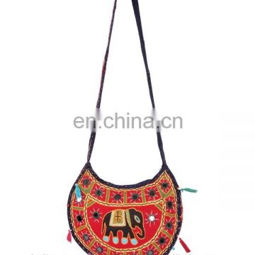 Wholesale Handmade Elephant Embroidered Cotton Crossbody Bags Patch Work Vintage Crossbody Bags