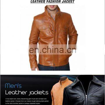 men's leather jackets with stand up collar, Men Leather Jacket / Genuine Leather Jacket / Sheepskin Leather Jacket