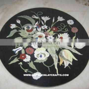 Black Stone Inlay Coffee Table Top