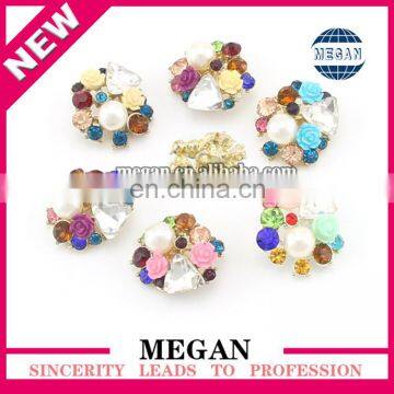 wholesale top quality large fashion metal rhinestone button