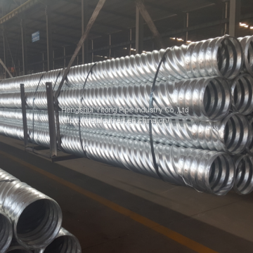 Helical corrugated steel pipe