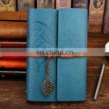 Vintage Leather Journal Notebook Classic Retro Ring Binder Diary Book