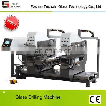 Horizontal Automatic glass drilling machine for drilling hole on the glass