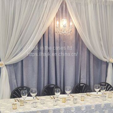 RK wedding pipe and drape black velvet drape for trade show