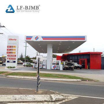 Prefab Light Steel Structure Petrol Gas Station Structure Canopy Roof photo-5