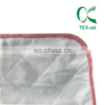 Tex-Cel Suzhou Pink Baby Bed Pad Quilted Bamboo Terry Cloth Waterproof Changing Pad Liners photo-6