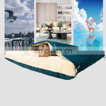 Dog Bed Pet Cushion Crate Mat,Washable Pet Bed for Medium Large Dogs With Blanket photo-6