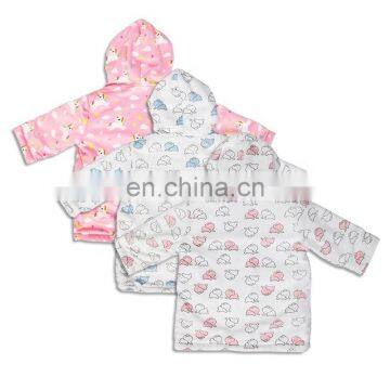 Little Girl's Boy's Faux Mink Baby Bathrobe Unisex Kids Cartoon Hooded Plush Sleepwear Robe photo-3