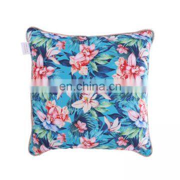 Decorative Double Sides Blue Floral Flowers Printed Outdoor Cushions for Garden photo-2