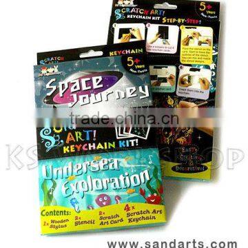 Scratch Art Keychain Kit - Space & Undersea