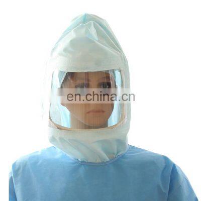 Surgical Non-woven Disposable Kit Surgeon White Blue Medical Anti-Fog Protective Head Cover Hood Cap photo-4
