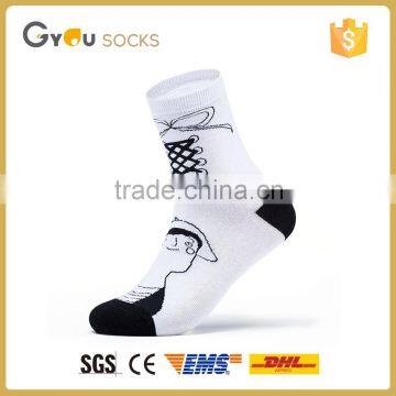 pure cotton jacquard cartoon people children socks students socks