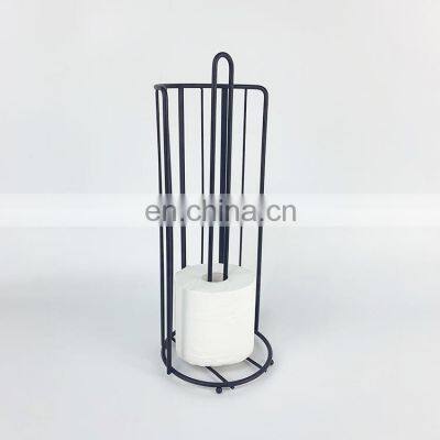 Wrapping Paper Holders Standing Black Toilet Paper Roll Holder Kitchen Tissue Paper Holder photo-3