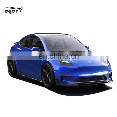 Zeus Carbon Fiber Parts for Tesla Model Y Front Lip Side Skirt Rear Diffuser Spoiler Fender Flares photo-4