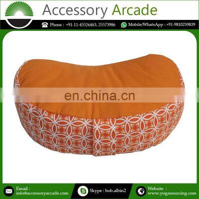 Pure 100% Cotton Yoga Crescent Cushion Half Moon Cushion Manufacturer And Supplier From India photo-4