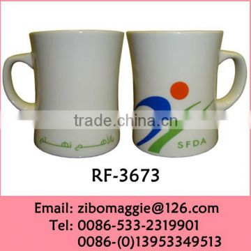 Zibo Manufacutred Wholesale Oversized Ceramic Promtion Mug with Printing for Sublimation Water Mug