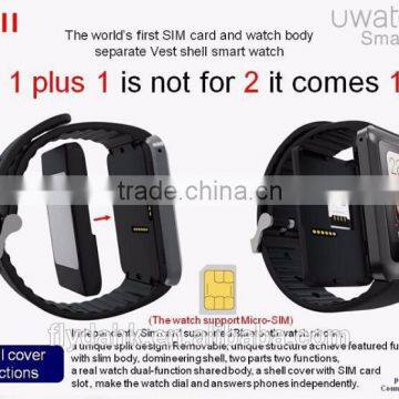 1.54" Capacitive Touch Screen Smart Watch With Bluetooth 4.0 Smart Watch U11 Uwatch Wristwatch U11 Watch Phone. photo-2