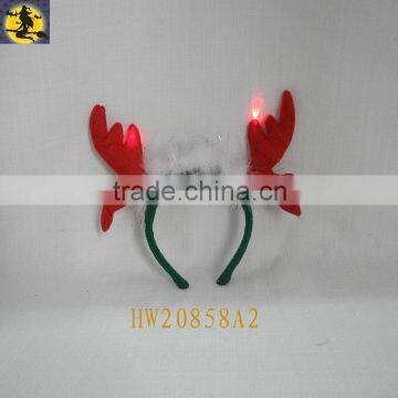 High Quality Lighted Christmas Headband With Feather