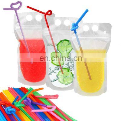 Food Grade Fruit Juice Liquid Stand Up Packaging Plastic Nozzle Doypack Bag