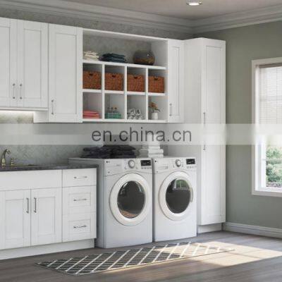 Luxury Granite Marble Top White Shaker Wood Kitchen Cabinet