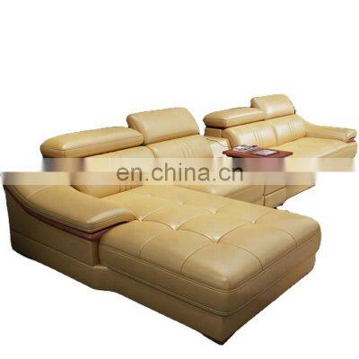 New arrival Modern Living Room Sofas Sectional Sofa Set Furniture Yellow Leather Couch L Shape