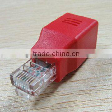 Red Network Male to Female RJ45 LAN Adapter for Desktop/Notebook/PC