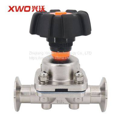 Stainless steel pharmaceutical grade pneumatic diaphragm valve