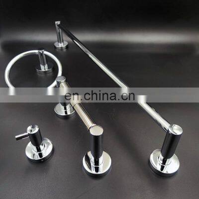 Chrome bathroom accessories set 4-Piece sanitary hardware wall mounted bathroom hotel restroom shower