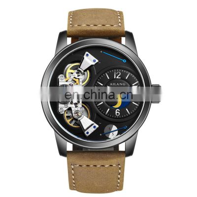 AILANG 5811 New Fashion Timepiece Casual Male Genuine Leather Strap Automatic Mechanical Movement Sports Watches