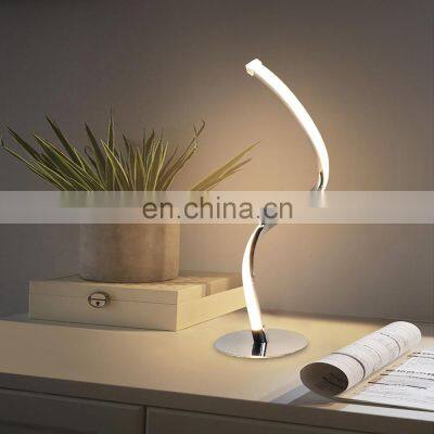 Spiral Aluminum Art Table Indoor Reading Lighting Lamp Bedroom Decoration Strip Table Light Lamp photo-5
