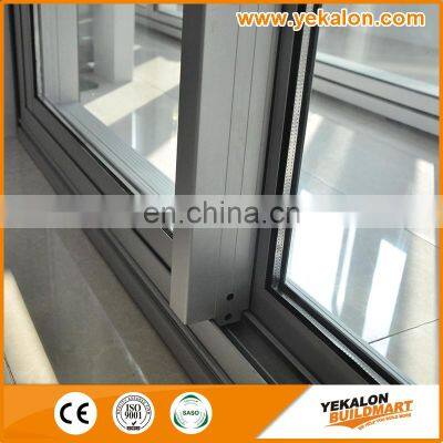 Professional Manufacturer Prefabricated Pivot Shed Door Storefront Alloy Frame Screen Glass Aluminum Sliding Door With Lattice photo-3