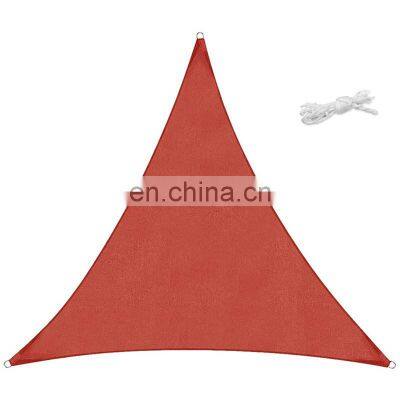 Large 16*12ft Sand HDPE Square Sun Shade Sail Canopy 98% UV Block Outdoor Patio Garden with Hardware Kit