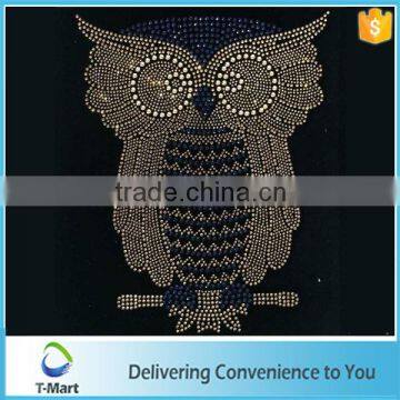 Hot Fix Owl Rhinestone Transfer for T-shirt photo-2