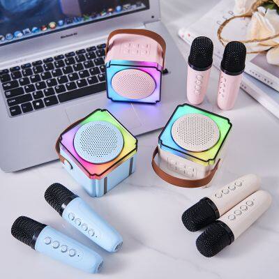 Portable Wireless Inandon Karaoke Machine With Two Wireless Microphones System Mini Karaoke Speaker Mic