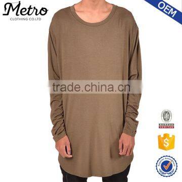 Custom longline t shirt men oversize top