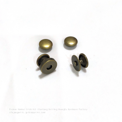 14MM green ancient ordinary double-sided impact button magnetic button