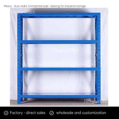 Durable Commercial Metal Shelving System with High Load Capacity,  Adjustable Shelves and Laminated Boards  for factory