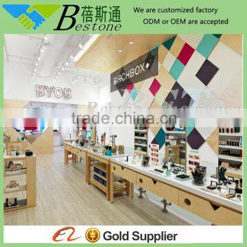 Beauty shopping mall used wooden manicure tables for sale