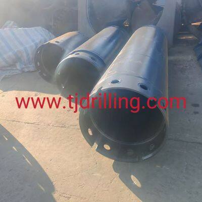 800/720mm Double Wall Casing Tube With Bauer Screw Joint Wall Thickness 40mm Used on Bauer Bg24 Drill Rig for Cased Bored Pile Foundation Work