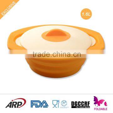 Foldable silicone dumpling steamer