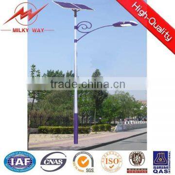 high way Galvanized folding solar light pole for sale