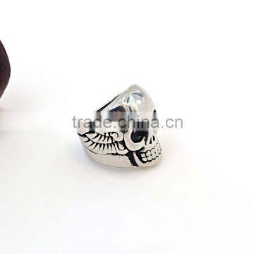 Newest Titanium Silver 316l Stainless Steel Rings for Men Skull Rings photo-3