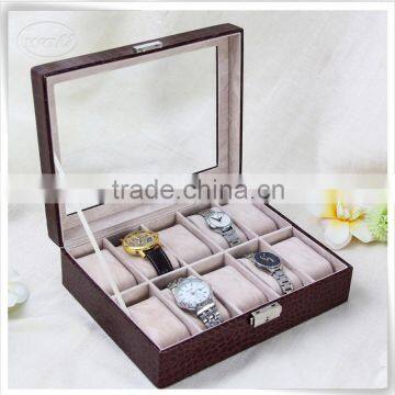 Practically designed supple leather automatic watch box